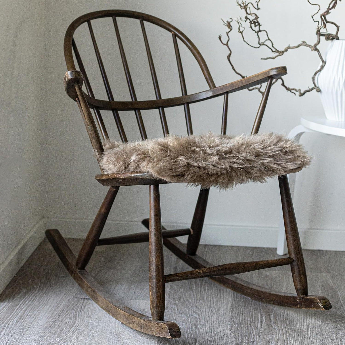 Galettes de chaise en peau de mouton, lot de 4 – photo 2