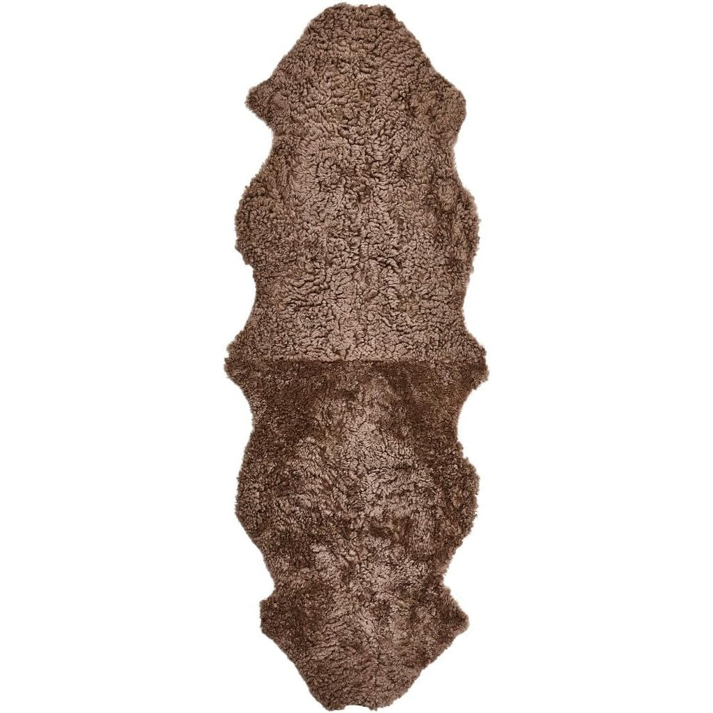 Double peau de mouton mérinos poils courts – marron clair