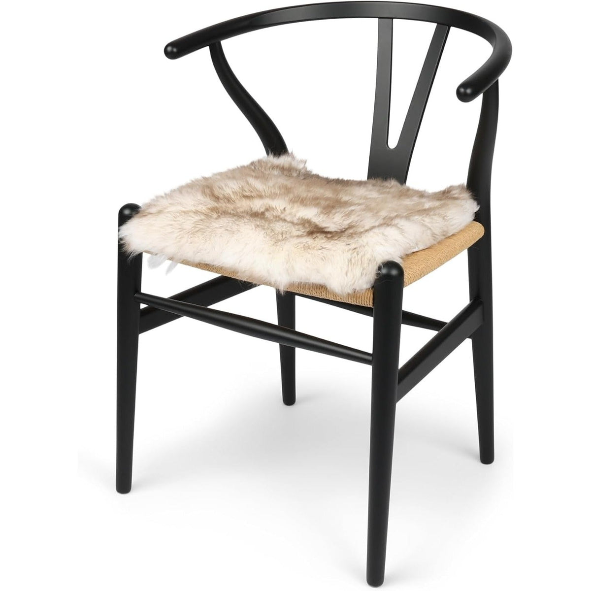Galette de chaise en peau de mouton – gris loup