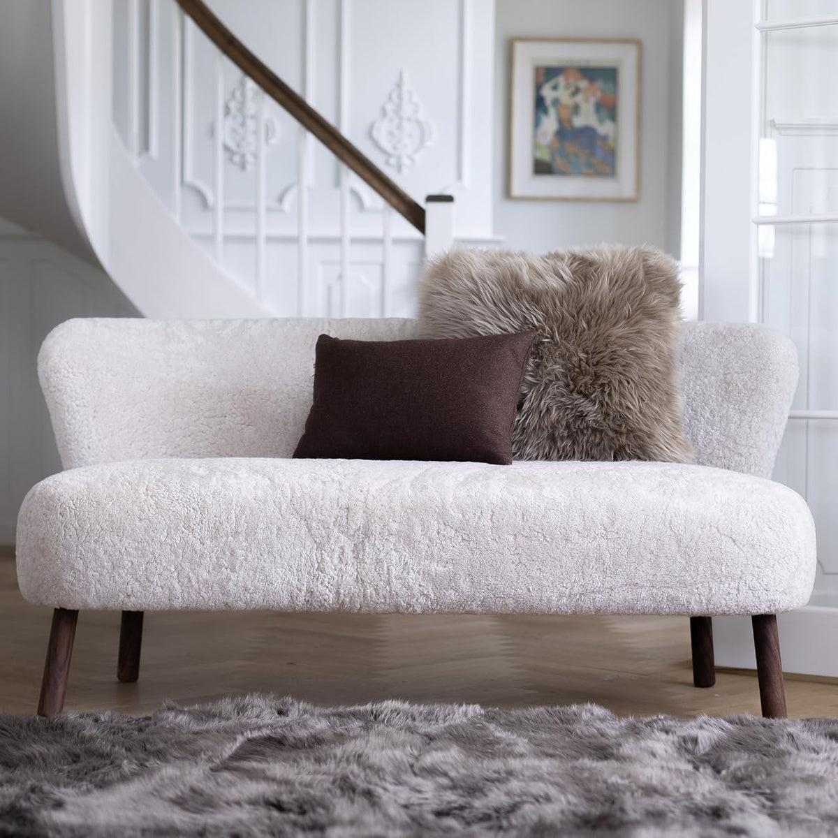 Coussins et galettes de chaise en peau de mouton