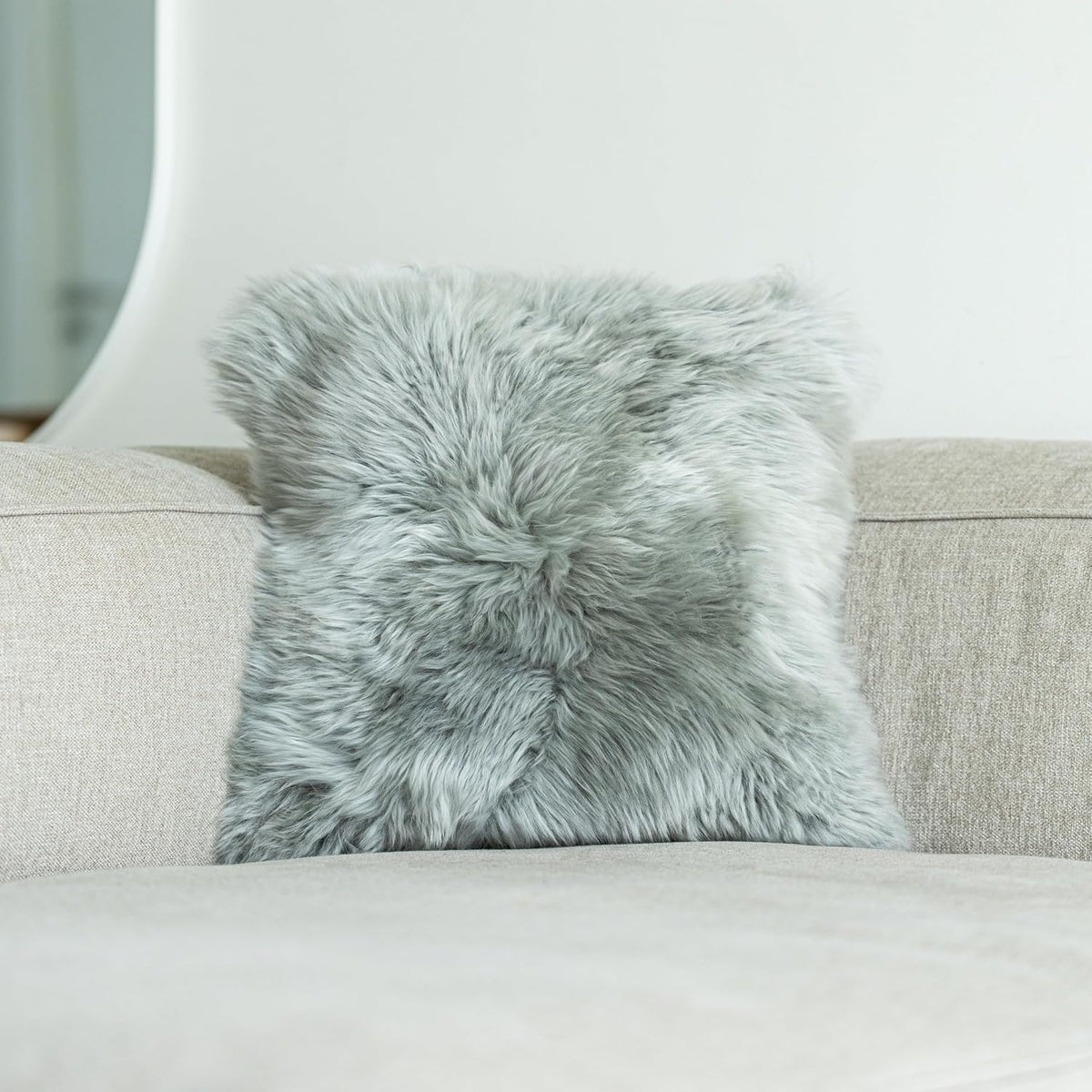 Housse de coussin en peau de mouton 50x50 – photo 2