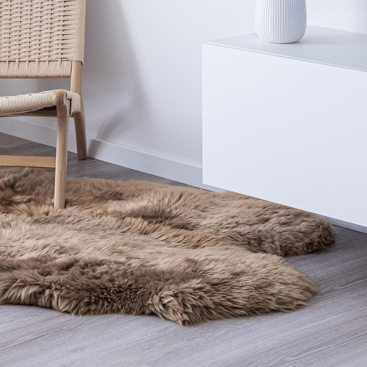 Tapis en peau de mouton mérinos poils longs – photo 7