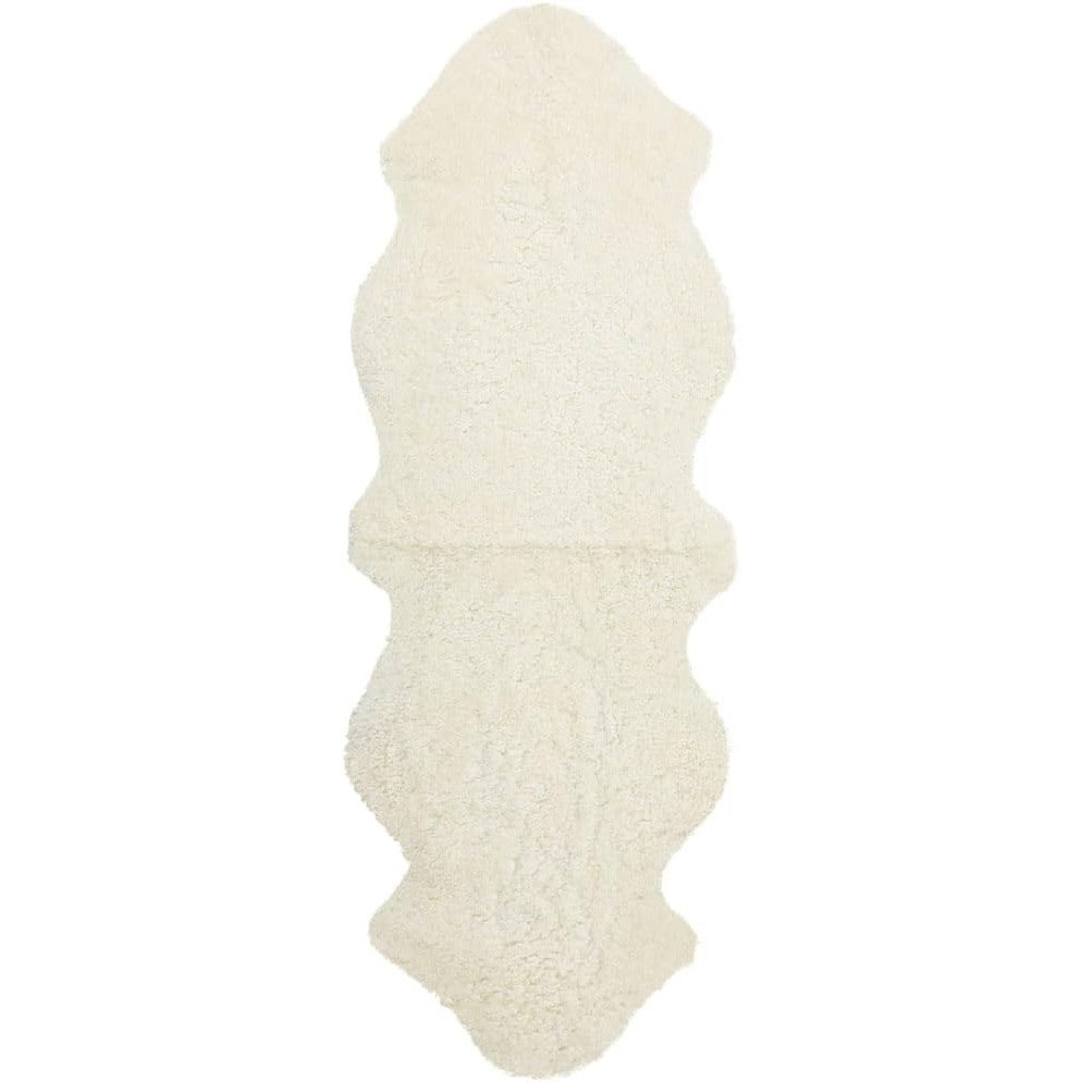 Double peau de mouton mérinos poils courts – blanc