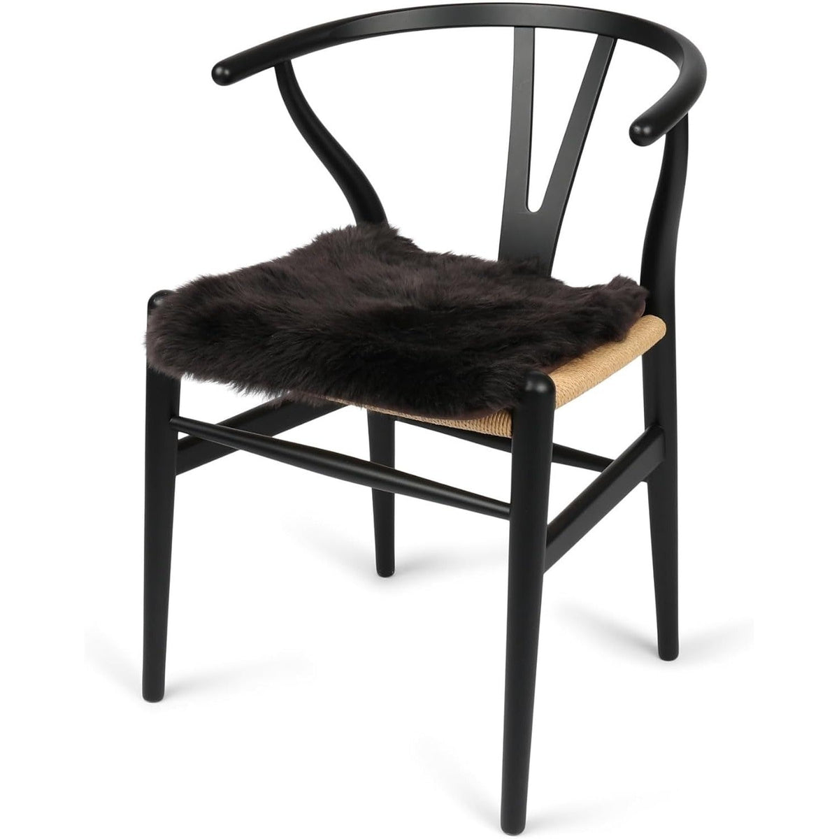Galette de chaise en peau de mouton – chocolat