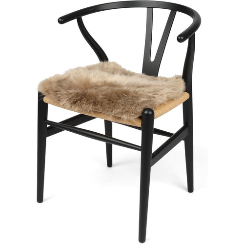Galette de chaise en peau de mouton – marron clair