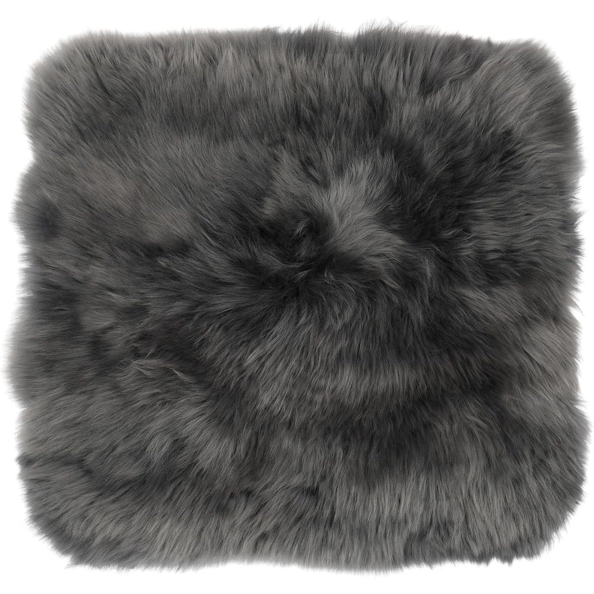 Housse de coussin en peau de mouton 50x50 – gris acier